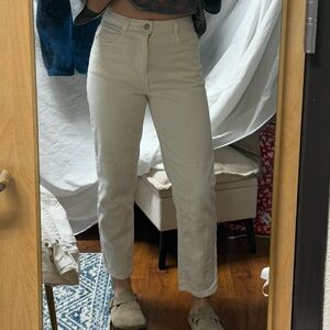 White Zara straight leg jeans